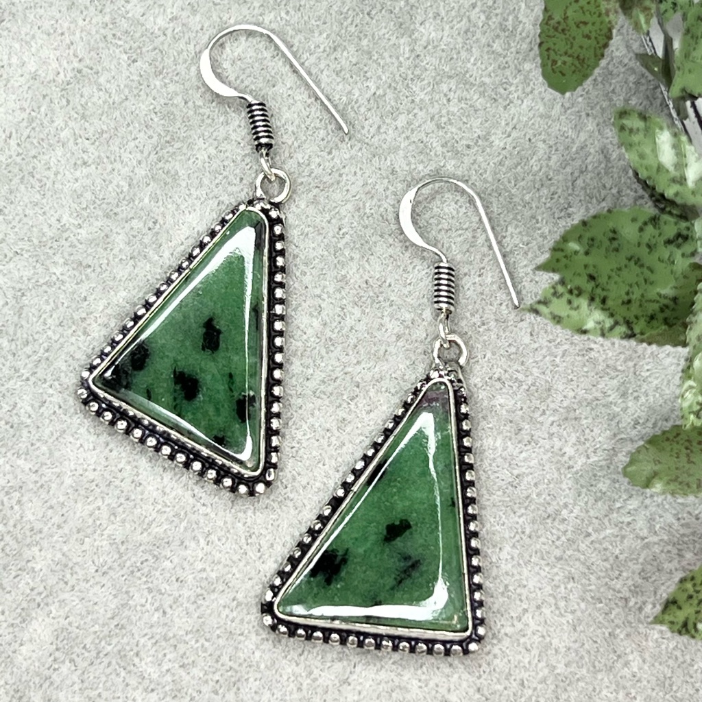 Ruby Zoisite Earrings